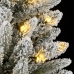 Árbol de Navidad artificial con 300 LED y nieve flocada 180 cm