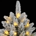 Árbol de Navidad artificial con 300 LEDs y nieve flocada 210 cm