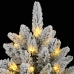 Árbol de Navidad artificial con 300 LEDs y nieve flocada 240 cm