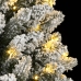 Árbol de Navidad artificial con 150 LEDs y nieve flocada 120 cm