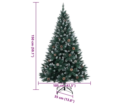 Árbol de Navidad artificial 150 LEDs 150 cm