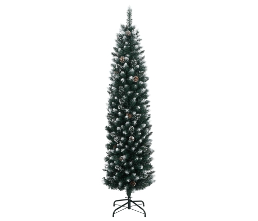 Árbol de Navidad artificial estrecho 150 LEDs 120 cm