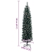 Árbol de Navidad artificial estrecho 150 LEDs 120 cm