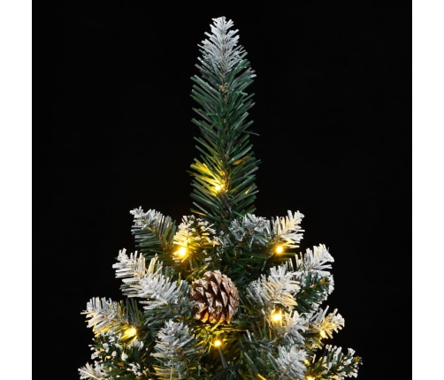 Árbol de Navidad artificial estrecho 150 LEDs 120 cm