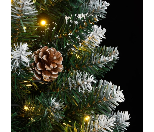 Árbol de Navidad artificial estrecho 150 LEDs 120 cm