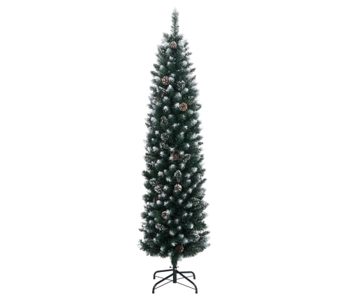 Árbol de Navidad artificial estrecho 150 LEDs 150 cm