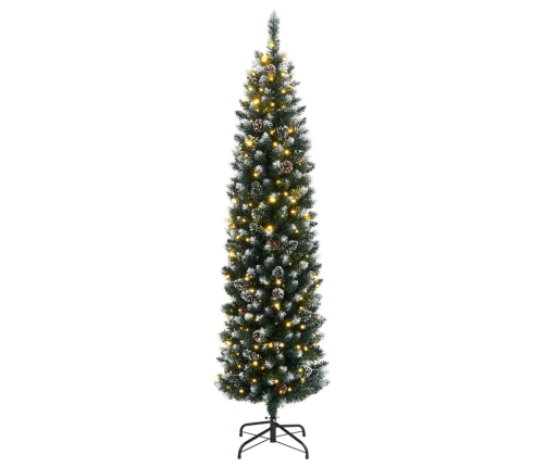 Árbol de Navidad artificial estrecho 150 LEDs 150 cm