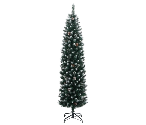 Árbol de Navidad artificial estrecho con 300 LEDs 240 cm