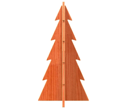 Árbol Navidad de adorno madera maciza pino marrón cera 59,5 cm