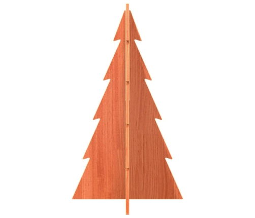 Árbol de Navidad de adorno madera maciza pino marrón cera 80 cm