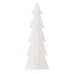 Árbol de Navidad de adorno madera maciza pino blanco 112 cm