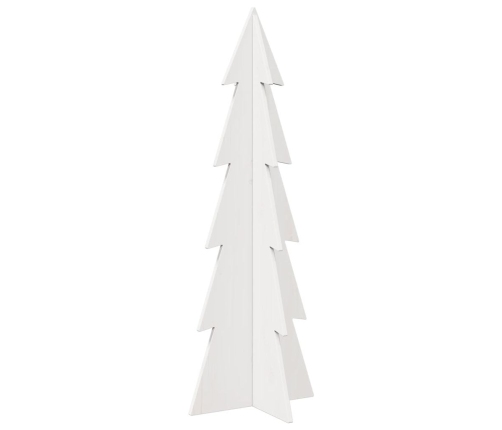 Árbol de Navidad de adorno madera maciza pino blanco 112 cm