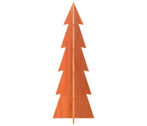 Árbol Navidad de adorno madera maciza pino marrón cera 112 cm