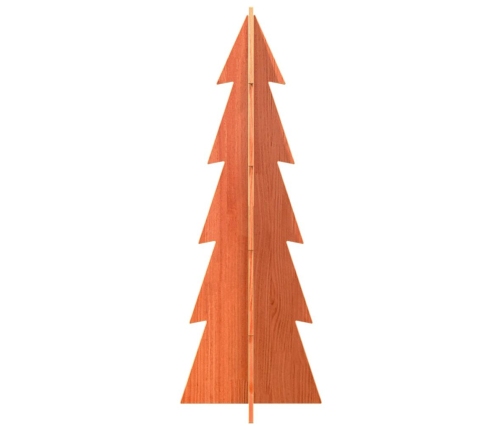 Árbol Navidad de adorno madera maciza pino marrón cera 112 cm