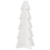 Árbol de Navidad de adorno madera maciza pino blanco 49 cm