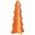 Árbol de Navidad de adorno madera maciza pino marrón cera 49 cm