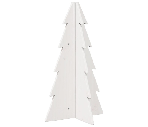 Árbol de Navidad de adorno madera maciza pino blanco 69,5 cm