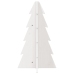 Árbol de Navidad de adorno madera maciza pino blanco 69,5 cm