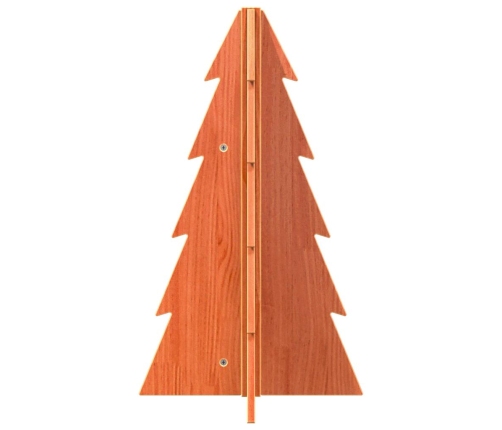 Árbol Navidad de adorno madera maciza pino marrón cera 69,5 cm