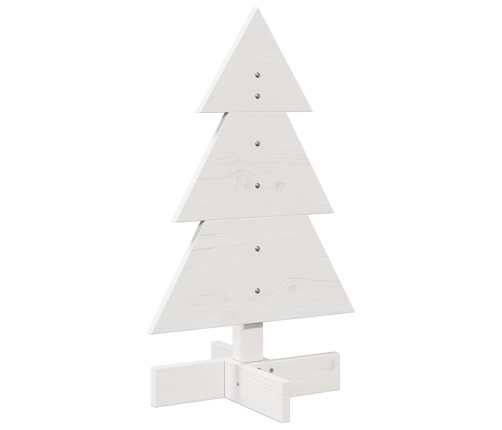 Árbol de Navidad de adorno madera maciza pino blanco 60 cm