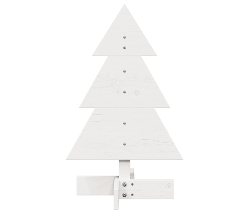 Árbol de Navidad de adorno madera maciza pino blanco 60 cm