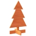 Árbol de Navidad de adorno madera maciza pino marrón cera 60 cm