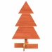 Árbol de Navidad de adorno madera maciza pino marrón cera 60 cm