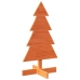 Árbol de Navidad de adorno madera maciza pino marrón cera 80 cm