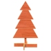 Árbol de Navidad de adorno madera maciza pino marrón cera 80 cm