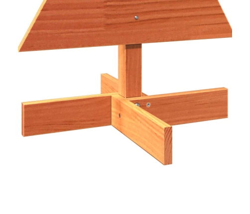 Árbol de Navidad de adorno madera maciza pino marrón cera 80 cm