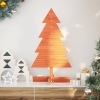 Árbol de Navidad de adorno madera maciza pino marrón cera 80 cm