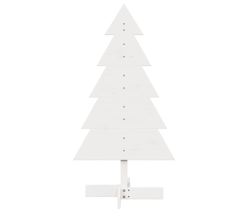 Árbol de Navidad de adorno madera maciza pino blanco 100 cm