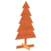 Árbol Navidad de adorno madera maciza pino marrón cera 100 cm