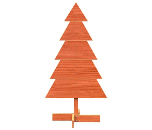 Árbol Navidad de adorno madera maciza pino marrón cera 100 cm