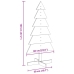 Árbol de Navidad de madera de adorno madera maciza pino 120 cm