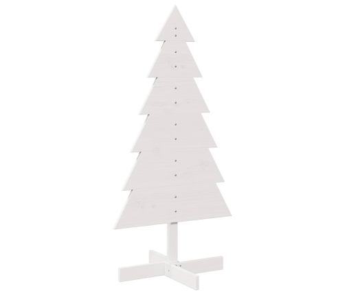 Árbol de Navidad de adorno madera maciza pino blanco 120 cm