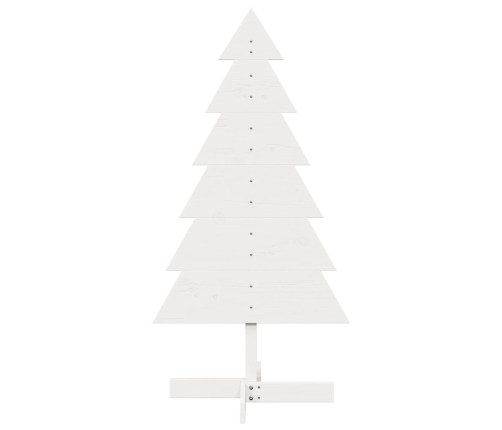 Árbol de Navidad de adorno madera maciza pino blanco 120 cm