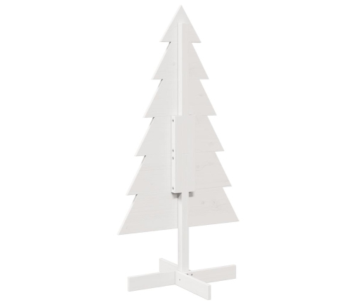 Árbol de Navidad de adorno madera maciza pino blanco 120 cm