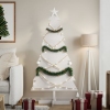 Árbol de Navidad de adorno madera maciza pino blanco 150 cm