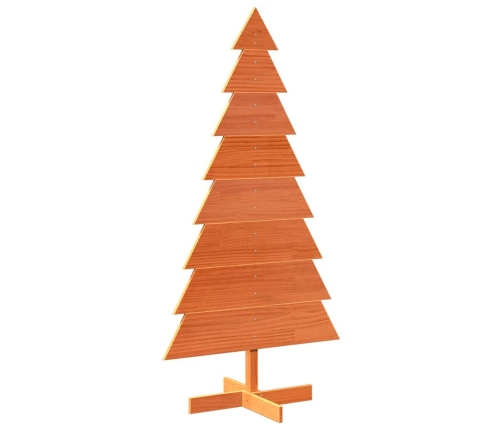 Árbol Navidad de adorno madera maciza pino marrón cera 150 cm