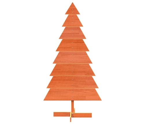 Árbol Navidad de adorno madera maciza pino marrón cera 150 cm