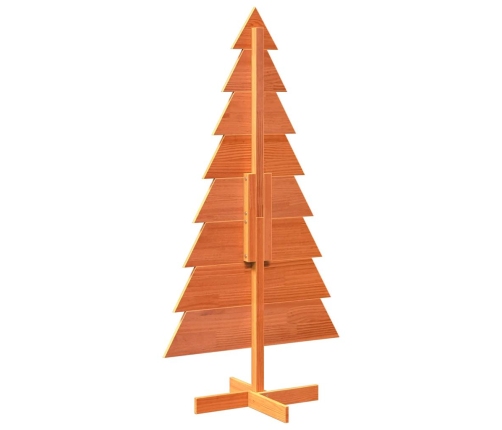 Árbol Navidad de adorno madera maciza pino marrón cera 150 cm