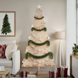 Árbol de Navidad de madera de adorno madera maciza pino 180 cm