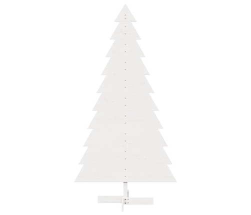 Árbol de Navidad de adorno madera maciza pino blanco 180 cm