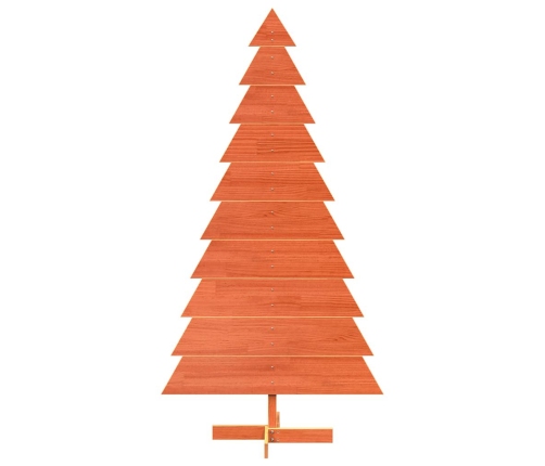 Árbol Navidad de adorno madera maciza pino marrón cera 180 cm