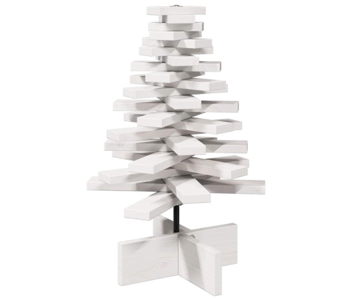 Árbol de Navidad de adorno madera maciza pino blanco 60 cm