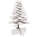 Árbol de Navidad de adorno madera maciza pino blanco 60 cm