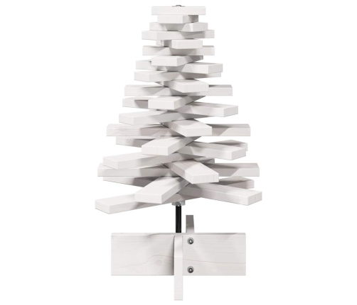 Árbol de Navidad de adorno madera maciza pino blanco 60 cm