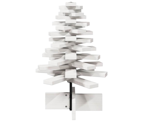 Árbol de Navidad de adorno madera maciza pino blanco 60 cm