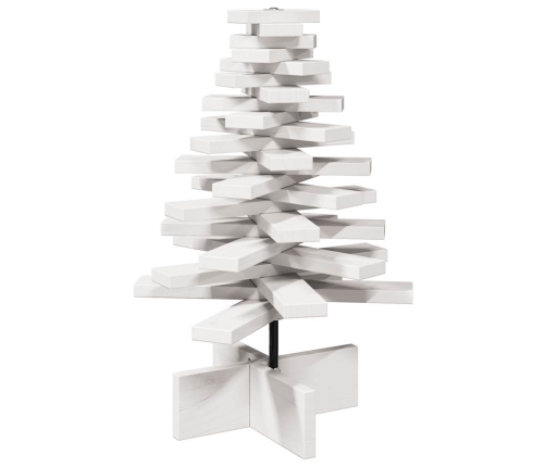 Árbol de Navidad de adorno madera maciza pino blanco 60 cm